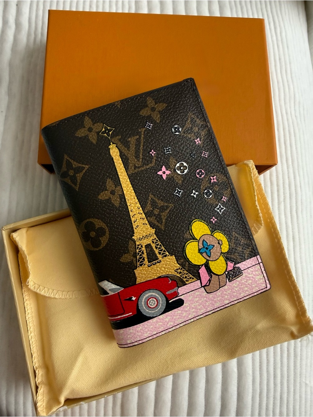 Passport Holder with Paris Motif